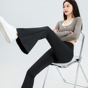 Quần Ống Loe Màu Đen Cạp Cao Cho Nữ Quần Dài Ống Rộng Quần Dài Thường Ngày Quần Dài Ống Rộng Thời Trang Xuân Thu