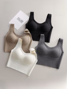 Miiow | Warm Fleece Vest Womens New 2025 Trendy Pullover Base Shirt With Lift Band And Chest Pad Inner Wear Polyester Viscose Nylon Blend