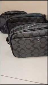 Tas Selempang / Bahu / Messenger Pria Wanita Bahan Kulit PU / Sintetis Kuat Tebal Muat Banyak Premium 5191
