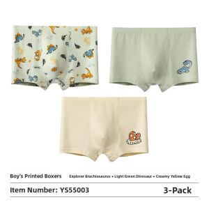 MiiOW | Kids Boys Cotton Silk Underwear Antimicrobial Angle Shorts Four Corner Pants Comfortable Elastic Fiber Boys Briefs Underpants