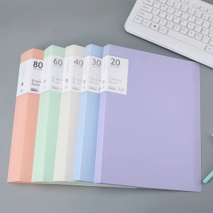 Bìa nhựa File lá Clear Book A4 5 màu Molandi đủ loại 20/40/60/100 lá BEAU4