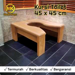 Kursi toilet lansia BAB kursi wc kursi toilet portable kursi wc kayu ukuran 45x45x20cm