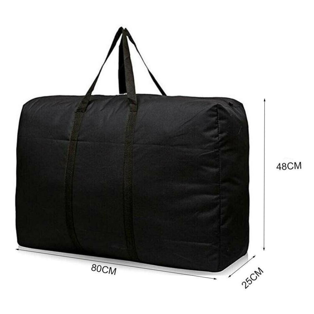 Large Capacity Folding Oxford Duffle Bag, Portable Zipper Travel & Moving Luggage Bag
_voghion.com