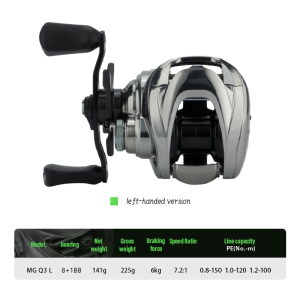 DEUKIO DC Sea Baitcasting Fishing Reel Electronic Brake Band Sound Baitcast Fishing Reels Magnesium Alloy Body 7.2:1 8+1BB Reel