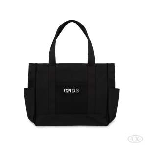LXNTX Totebag Pria Tas selempang Tote Bag Black Free sticker