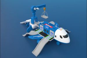 ชุดของเล่นเครื่องบินบรรทุกรถ (BWJ025) รุ่น SJ676 พร้อมคลังเก็บรถ มีแบบหน่วยตำรวจ หรือ หน่วยดับเพลิงให้เลือก ในราคาสุดคุ้ม