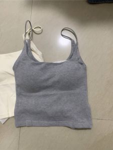 Elegant U-Neck Vest with Built-In Chest Pad Comfortable Slim Fit Commute Style Backless Design for Womens Summer Autumn Wear