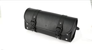 Waterproof PU Leather Motorcycle Tool Bag Handlebar Roll Bag Saddlebag Storage Pouch For Harley Sportster XL Softail Honda Yamah