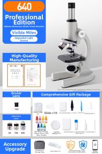 deli | High Definition Portable Optical Microscope for Students and Children Scientific Learning