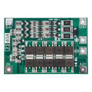 diymore | 1-5PCS BMS 3S 12.6V 40A Lithium Battery Protection Board PCB Charger Protection Module with Balance Charging Auto Recovery