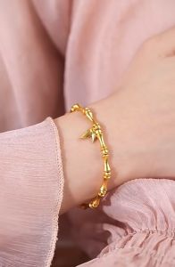 bracelet women jewellery 916 gold bamboo bracelet womens niche personality fashion bracelet jewelry