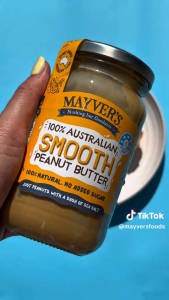MAYVERS 100% Natural No Added Oil & Sugar Gluten Free Dark Roasted Smooth HI-OLEIC Peanut Butter {VEGAN} 375gm - Australia [EXP: 23 June 2026]