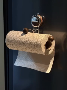 Suction Cup Paper Towel Holder Punch-Free Wall Mounted Kitchen Tissue Rack 卷纸架 纸巾架 Ready Stock