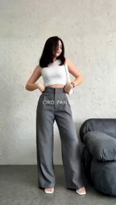 ORO PANTS Highwaist Loose Pants Trousers - Celana Anti Kusut