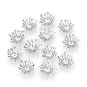 100 Chiếc Màu Vàng Sắt Hoa Mũ Đường Kính 13MM Hạt Mũ Cho DIY Trang Sức Làm Bông Tai Phụ Kiện Nữ Bán Buôn