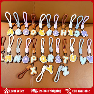 Leather Initial Letter Pendant Bag Charms Accessories KeychainsHoliday Gift Letter Keychain For Women Mobile Phone CharmJewelry 26 English letters high-end leather bag pendant cartoon accessories cute small hanging accessories keychain gift