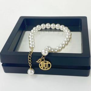 【Pharaoh🎀COD】Gelang Mutiara Keberuntungan Merek Cahaya Mewah Indah Retro Beruntung Aksesoris Fashion Wanita Korea