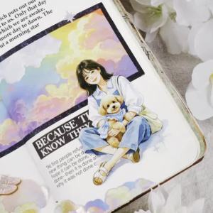 10 pcs Collect Cuties Series Girl Pet Themed PET Sticker Scrapbooking Supplies DIY Junk Journal Collage Decorative Stickers