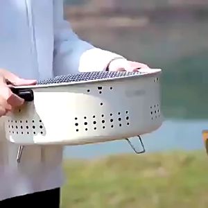 Bếp nướng than hoa không khói ngoài trời.chất liệu thép chịu nhiệt cao cấp