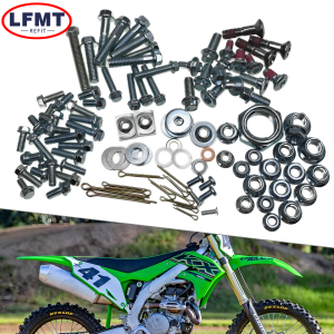 ชุดเครื่องมือซ่อมแซมสกรูและโบลต์สำหรับรถมอเตอร์ครอส สำหรับ Kawasaki KX80 85 KX100 KX125 KX250 KLX125 KLX250