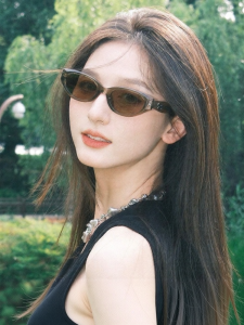 Elegant Narrow Frame Sunglasses Optional Polarized