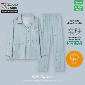 TUCANO | Cloud Cotton Mens Pajama Set Long Sleeve Long Pants