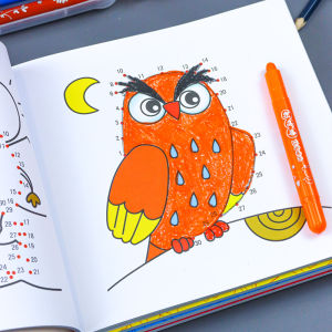 Kids Digital Connection Picture Book 2-3-6 Years Old Baby Coloring Picture Book Children Enlightenment Painting Introduction Zero Foundation