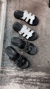 DazzleFlipper-Sandal Wanita Platform Sendal Rajut Wedges Style Korea Kekinian White Casual