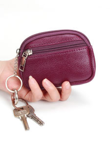Mini Short Ladies Wallet Key Holder Handbag Card Pocket Bag Fashionable Compact Portable Female Purse Synthetic Leather
