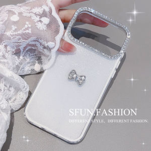 SFUN Luxury Glitter Butterfly Knot Diamond iPhone Case Elegant Protective Shell for Apple Phones Lightweight Premium Feeling