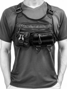 เสื้อกั๊กวิ่งแบบป้องกันน้ำ กระเป๋าใส่โทรศัพท์มือถือ กระเป๋าสะพายหน้าอกสำหรับวิ่ง วิ่ง ว่ายน้ำ ปั่นจักรยาน วิ่งแบบสองไหล่