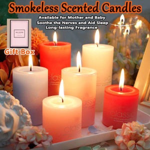Scented Candles for Home Fragrance Scented Candles Gift Set for Altar Cemetery Sale Souvenir Scent Diffuser Room Fragrance Smokeless Sleep Aid Soothe The Nerves Premium Souvenir Gift Box Wedding Souvenir Giveaways Birthday Party Home Decor Classic Candle
