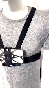 CHEST STRAP HARNESS HP DADA SET VLOG BODY BELT HOLDER HANDPHONE CLIP CLAMP SMARTPHONE & ACTION CAMERA
