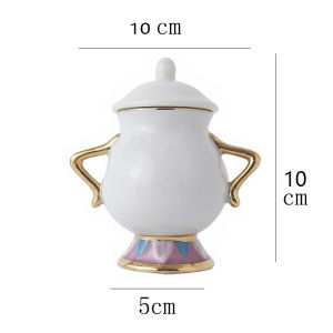 Original Beauty And the Beast Tea Pot And Kettle Set European Style Ceramic Tea Set Birthday Gift Mrs. Potts Authentic