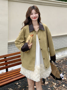 Khaki Gentle Style Workwear Windbreaker Set Dress Womens Summer New Arrival Beige Strap Dress Two-Piece Set Casual Loose Fit