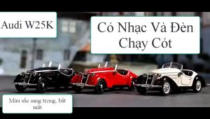 Mô hình xe ô tô Audi Wanderer-Kompressor W25K Roadster phong cách vintage bằng hợp kim có nhạc và đèn chạy cót