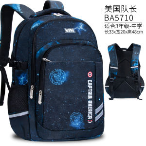 Disney Spiderman Backpack for Elementary School Boys Grades 3-6-9 Double Shoulder Strap School Bag Kids Large Capacity Bookbag