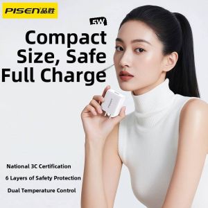PISEN | Certified 3C Charging Adapter 5V1A/2A Dual Port