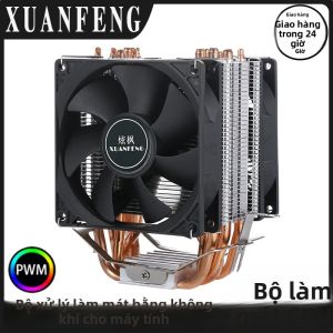 Quạt CPU Im Lặng XUANFENG Dành Cho Máy Tính Văn Phòng 2/4/6 Ống Dẫn Nhiệt 4pin/PWM Làm Mát Bằng Không Khí Tương Thích LGA115x 1200 2011 2066 X79 X99 AMD