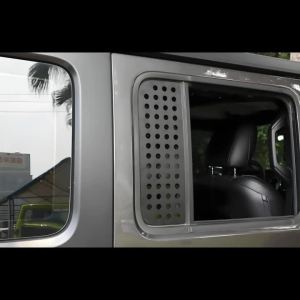 Rear Door Window Glass Decoration Cover Trim Decals for Jeep Wrangler JL JT 2018 2019 2020 2021 2022 2023 2024 2025 Accessories