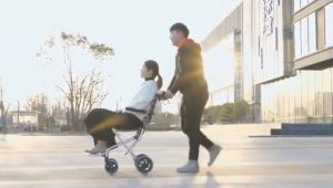 🔥 รถเข็นอลูมิเนียม ขนาดเล็ก น้ำหนักเบา พับได้ พร้อมกระเป๋าใส่เดินทาง เบา พกพาไปใช้นอกบ้านได้ รถเข็นวีลแชร์ คนป