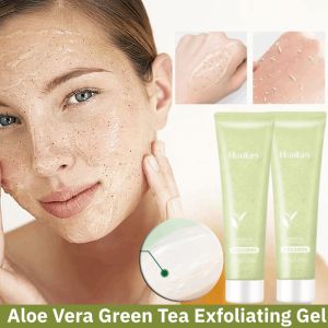 Aloe Vera Green Tea Exfoliating Gel Moisturizing Rejuvenating Facial Cleansing Balm Gel Facial Body Scrub Acne Blackhead Treatment Remove