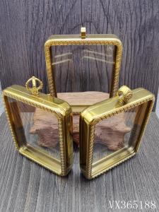 Waterproof Dual-sided Thangka Engraving Gold Transparent Buddha Amulet Gau Box