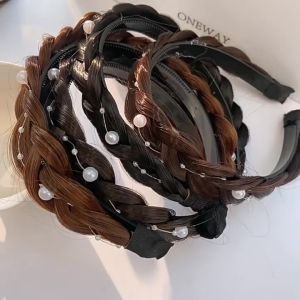 Sweet Forest-style Small Pearl Braided Wig Headband: A Daily Decorative Headdress for Women