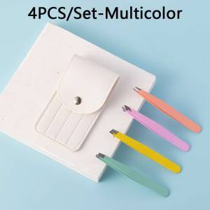 5Pcs/Set Pinset Pencabut Bulu Alis Mata Ketiak Penjepit Bulu Mata Serbaguna Pinset Tweezer Stainless