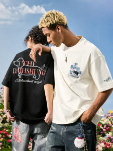 nuthink | Vintage Sausage Dog Pearl Embroidery T-Shirt