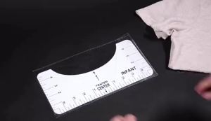 4 Pcs T Shirt Alignment Ruler Transparent Acrylic Alignment Graphics Ruler for Clothes Front Back Measurement Sewing Guide Tool