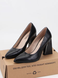 รองเท้าส้นสูงหัวแหลมสีดำ รองเท้าส้นหนาแฟชั่น รองเท้าหนังขนาดเล็ก รองเท้าส้นเดี่ยวสุดหรู รองเท้าส้นเดี่ยวแบบสวมสบาย