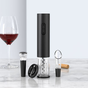 Uareliffe Electric Wine Opener Gift Set 4 In 1 Multifunctional Wine Tools With Auto Champagne Bottle Corkscrew Portable Pourer Fresh-keeping Push Pull Vacuum Wine Stopper Foil Cutter Kits For Kitchen Party Wedding Family Hotel Barware Accessories