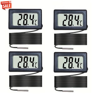 Mini LCD Digital Thermometer With Sensor Probe For Freezer Temperature - 50-110℃ Aquarium Thermometer Outdoor Waterproof